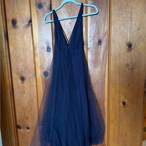 Selfie Leslie Navy Backless Dress